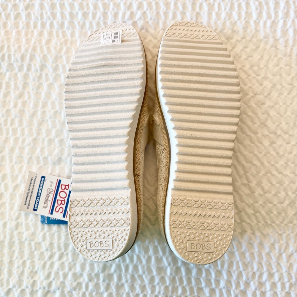 Bobs From Skechers Flexpadrille Low Too Ritz Slip-on Women's 10M Natural A275 - Picture 7 of 8